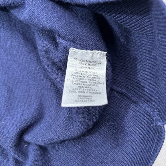 Puff Balloon Sleeve Halogen Navy Blue Short Sleeve Sweater Nordstrom XL Mock - Picture 6 of 13